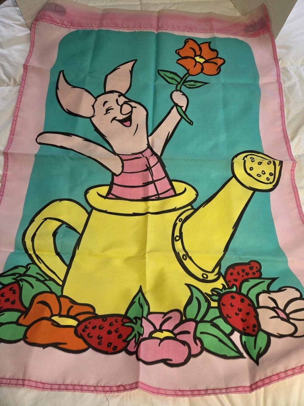 Disney Piglet House Banner Flag Winnie The Pooh 90's Greeting Retro Garden Decor